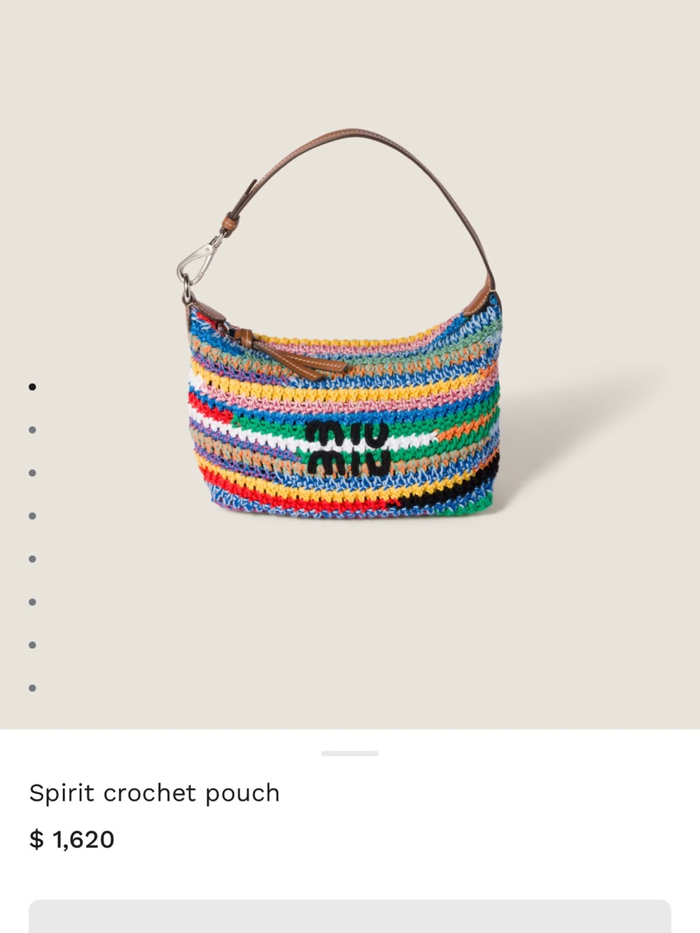 Miu Miu Spirit crochet pouch - Picture 4 of 11